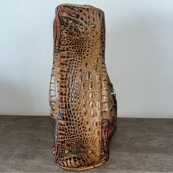 *****RARE AUTHENTIC BRAHMIN VINTAGE DANICA TOASTED ALMOND SHOULDER BAG - Picture 8 of 14